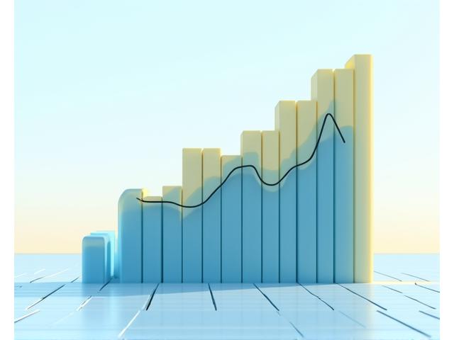Stylized 3D graph showing fluctuating energy consumption data over time with a clean, modern aesthetic.